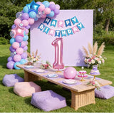 1st Birthday Decorations, 40 Inch Pink Number 1 Balloon, 18 Inch Foil