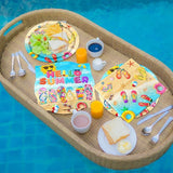 Beach Party Decorations 60 Pcs Hello Summer Flip Flop Decor Plates &