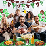 115PCS Football Party Decorations Football Paper Plates and Napkins