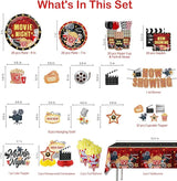 157pcs Movie Night Supplies Convenient Paper Tableware Set Includes