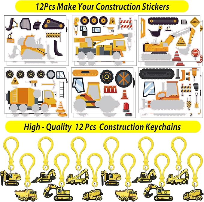 232PCS Construction Birthday Party Supplies Decorations Favors