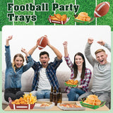 50Pcs Football Party Supplies 5lb Football Food Plates Paper Trays