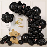 145pcs Black Balloons Different Sizes 18" 12" 10" 5" Black Latex
