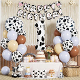 1st Birthday Decorations for Boys, 40 Inch Cow Number 1 Balloon, 18