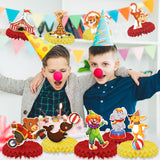 Carnival Circus Honeycomb Centerpieces, KSKSPE 9Pcs Carnival Circus