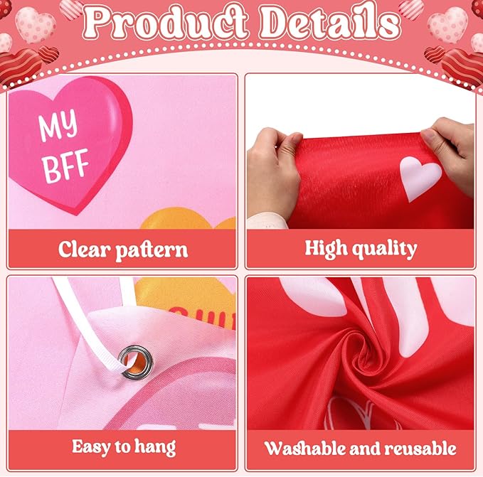 Valentine's Day Candy Heart Photo Prop Selfie Frame Valentine's Day