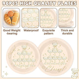 96PCS Champagne Tower Birthday Paper Plates Napkins Bachelorette