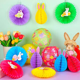 18 Pcs Easter Party Decoration Easter Honeycomb Decorations Hanging