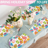 100 Pcs Easter Egg Tableware Party Supplies Set Serves 25 Disposable