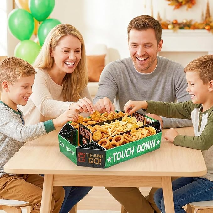 Football Party Supplies Kit Snack Trays Large Snack Stadium Football
