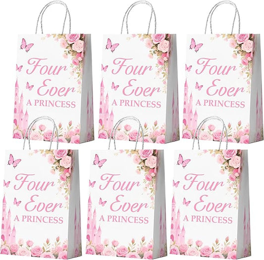 20PCS Four Ever A Princess Goodie Bags Princess Themed 4th Birthday