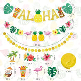 Pre Strung Hawaiian Aloha Party Banner Decorations Large Flamingo