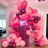 HILAVO Pink Balloons Set 12 Inch Hot Dark Magenta Light Pastel Pink