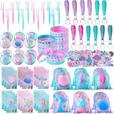 140 Pcs Mermaid Party Favors Gift Bags for Girls Birthday Decorate