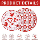200Pcs Valentine's Day Decorations Happy Valentine Plates