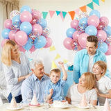 Funhot Pink and Blue Balloon Set, 60PCS Gender Reveal Balloons,