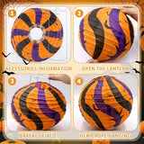 Halloween Party Decorations Black Orange Purple Hanging Spider Bat