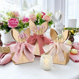 Affrolling 24 Set Boho Bow Easter Bunny Party Favor Bags DIY Bunny #5