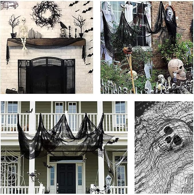 4 Pack Halloween Creepy Cloths Scary Spooky Cloth Creepy Gauze 30