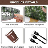 144 Pieces Football Party Decorations Disposable Football Tableware