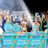 142 Pieces Pool Birthday Party Supplies Summer Pool Tableware Set