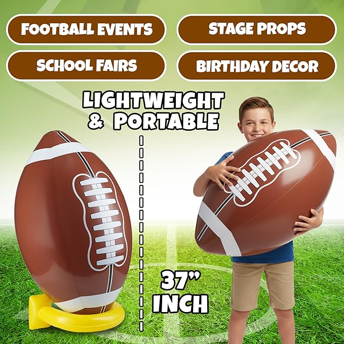 36 Jumbo Football Party Decorations With Tee Big Giant Size Blow Up