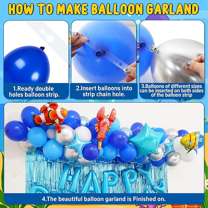 Under the Sea Birthday Party Decorations Supplies for Kids Ocean