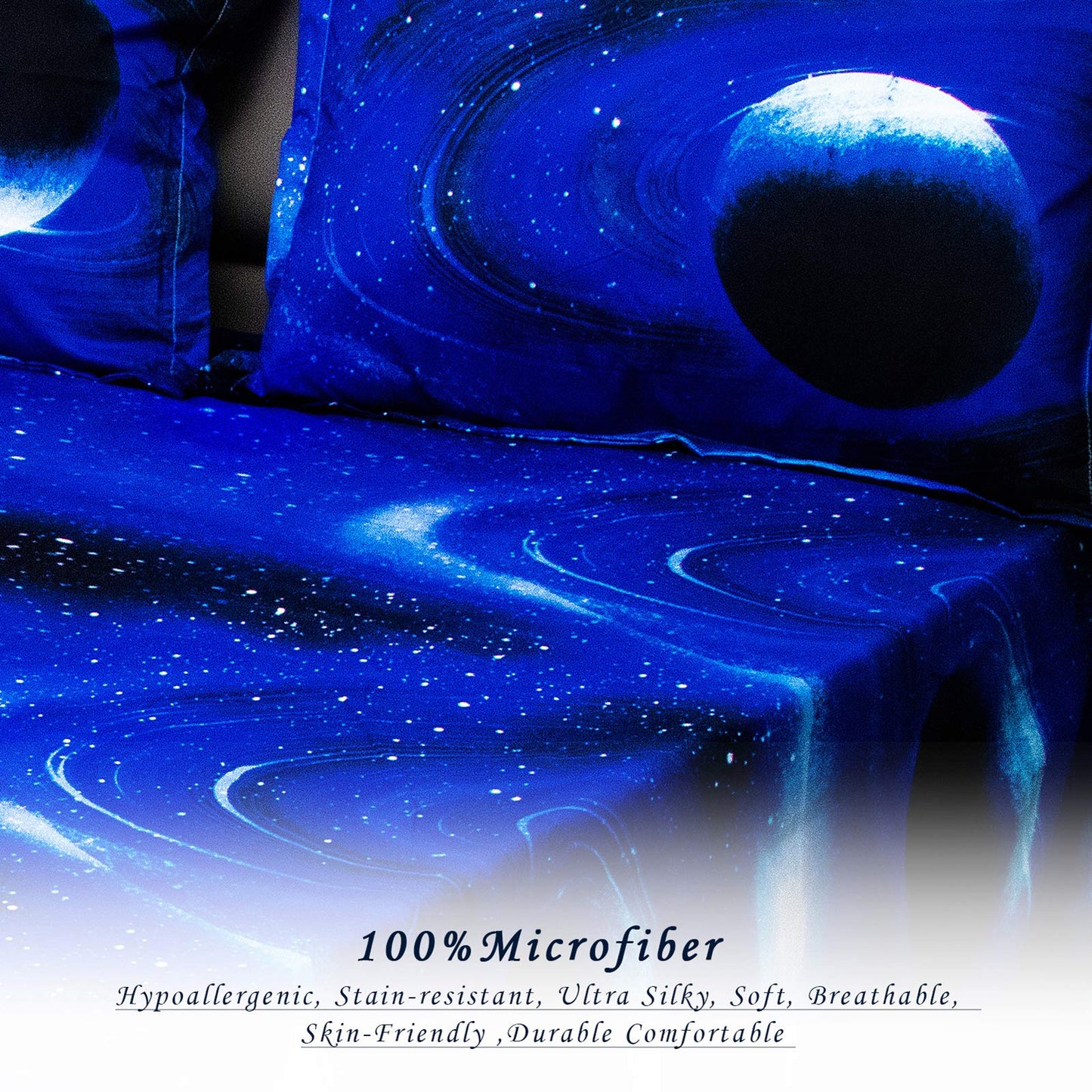 Bedlifes Galaxy Outer Space Sheet Set, Galaxy Themed, 3 pcs Including