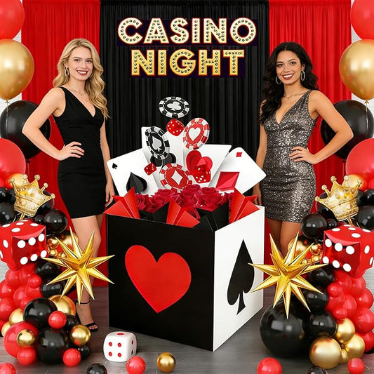 Casino Favors Box Casino Night Themed Party Decorations 23.6 Inch