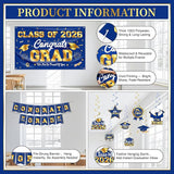 Graduation Decorations Class of 2026 Blue and Gold Graduation Party