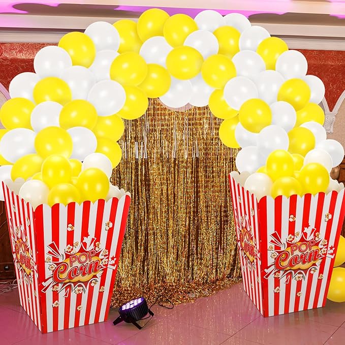 Sosation 1 Pack Giant Popcorn Box Prop Cardboard Stand up with