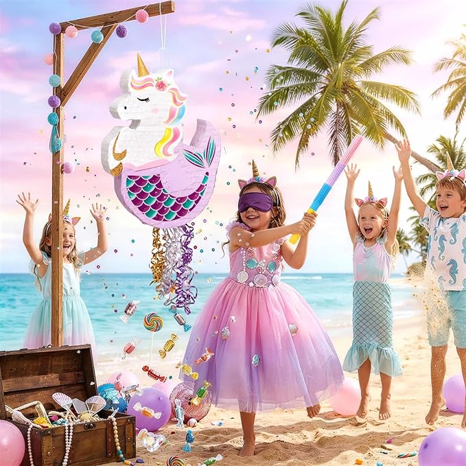 WERNNSAI Unicorn Mermaid Piñata - Unicorn or Mermaid Party Supplies