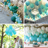 PartyWoo Teal Balloons 100pcs Different Sizes Pack of 18 12 10 5 Inch