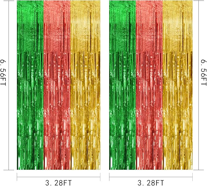 5 Pack Hawaii Backdrop Party Decorations Tinsel Curtain Summer Party