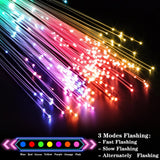 TURNMEON 30 Pcs Colorful Glow Fiber Wands,Toys Glow Sticks Bulk Party