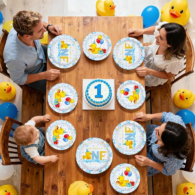 96Pcs Duck 1st Birthday Party Decorations Duck One Birthday Bubble