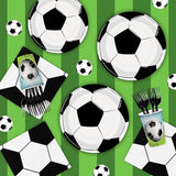 96 Pcs Soccer Plates and Napkins Soccer Party Supplies for Birthday