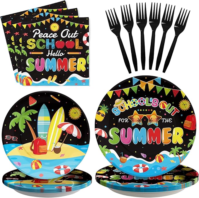 96 Pcs School's Out for The Summer Decorations Peace Out School