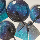 96 Pcs Galaxy Party Starry Night Supplies Tableware Set Outer Space