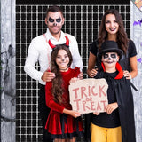 GOER Black Party Backdrop Metallic Tinsel Foil Fringe Curtains Photo