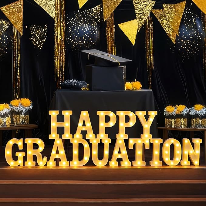 15 Pcs 2026 Graduation Party Decoration Happy Graduation Lights up