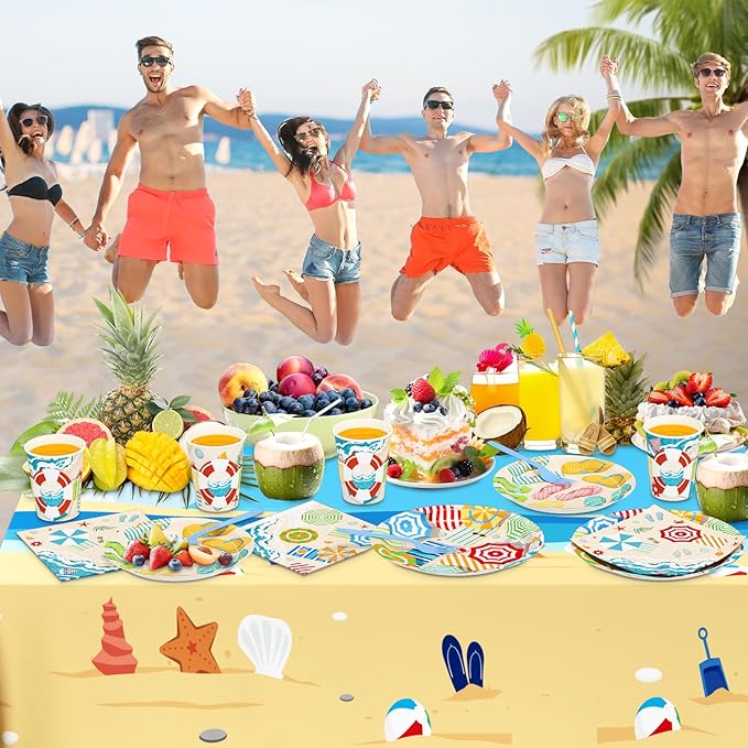 Summer Beach Party Decorations Hawaiian Beach Pool Umbrella Flip
