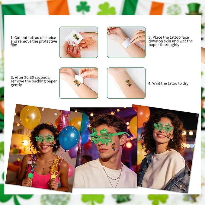 114pcs st patricks day accessories set Festival Theme glasses