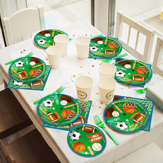 Sports Party Plates Napkins Superstar Party Tableware All Star