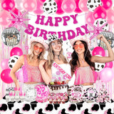 185Pcs Cowgirl Birthday Party Decorations Supplies - Includes 20