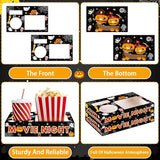 50Pcs Halloween Party Supplies Movie Night Paper Snack Trays Happy
