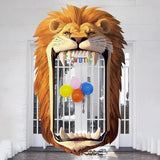 Jungle Animals Birthday Party Decorations Lion Porch Banner Backdrop