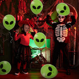 65Pcs Alien Balloons Green Alien Party Latex Balloons UFO