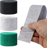 Black Green Silver Party-Decorations Streamers - 9 Rolls Graduation