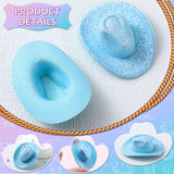 Vesici 20 Pcs Mini Cowgirl Hats Western Tiny Clear Boots Cowboy Shot